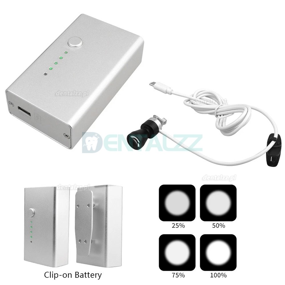 HYG-LP278 Lampa Czołowa Chirurgiczna LED 5W Regulowana do Lupy Stomatologicznej Ergo